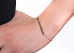 Dainty bar bracelet with custom engraving