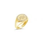Diamond frame monogram ring, RN340-1 - Image 2