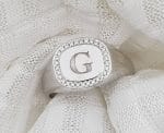 Diamond frame monogram ring, RN340-1 - Image 6