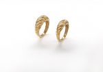 Small wave croissant ring in solid gold - Image 8