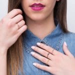 Tiny solid gold knot ring, RN230 - Image 3