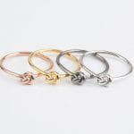 Tiny solid gold knot ring, RN230 - Image 5