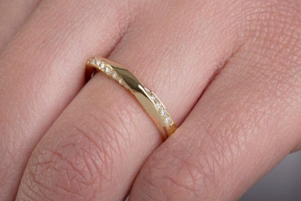 18 diamond Mobius 2.3mm 1 Mobius ring with two rows of diamonds, RN135 - Image 1