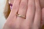 Mobius ring with two rows of diamonds, RN135 - Image 4