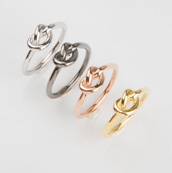 Dainty gold knot ring, RN205 - Image 3