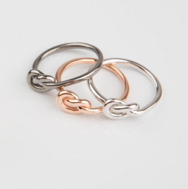 Dainty gold knot ring, RN205 - Image 6