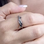 Solid gold knot ring, RN250 - Image 3