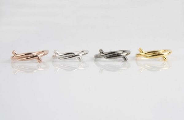 2.3mm knot ring 5 Solid gold knot ring, RN250 - Image 5