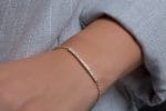 19 diamond bar gold bracelet
