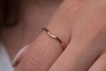 Gold chevron ring with 3 diamonds - Image 5