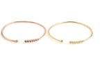 7 diamonds open gold bangle - Image 2