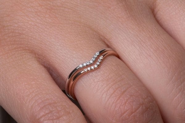 7 diamonds chevron ring 1 7 diamonds chevron gold ring - Image 1