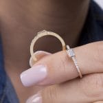 Baguette diamond gold ring - Image 4