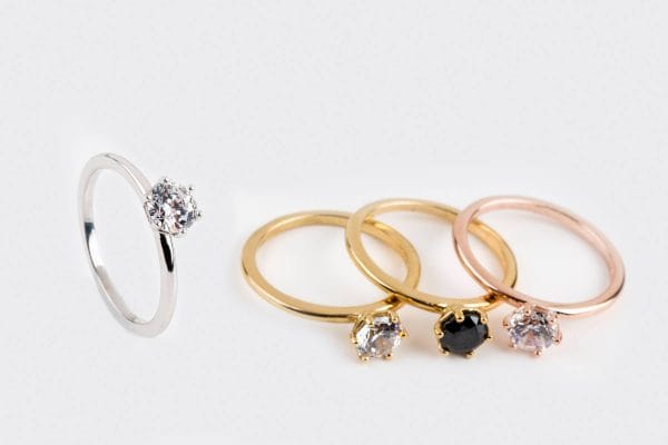 Black diamond gold ring - Image 4