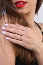 Bow knot gold ring, RN216 - Image 3