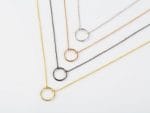 Circle geometric gold necklace - Image 4