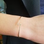 2 diamonds gold cuff bangle - Image 4