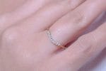 Curved diamond gold ring - Image 4