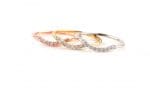 Curved diamond gold ring - Image 5
