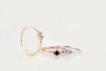 Dainty three diamond gold ring - Image 5