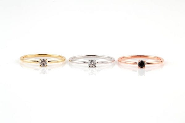 Dainty tiny diamond gold ring - Image 7