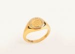 Diamond signet gold ring, RN320-1 - Image 3