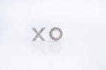 Diamond XO gold stud earrings - Image 9