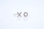 Diamond XO gold stud earrings - Image 10