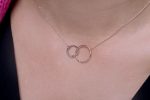Interlocking diamond circle necklace - Image 2