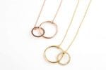Interlocking diamond circle necklace - Image 3