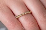 Diamond dotted gold ring - Image 5