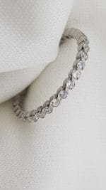 Diamond eternity gold band - Image 4