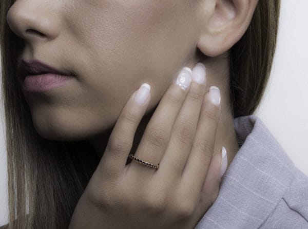 Diamond eternity gold band - Image 6