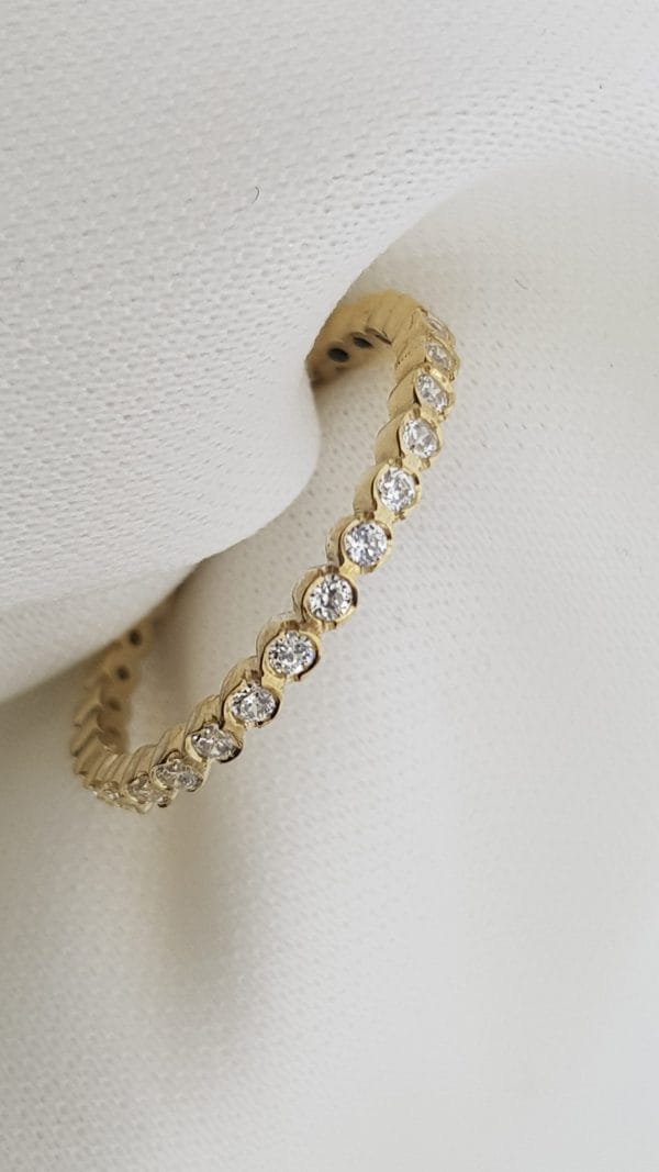 Diamond eternity band 9 Diamond eternity gold band - Image 1