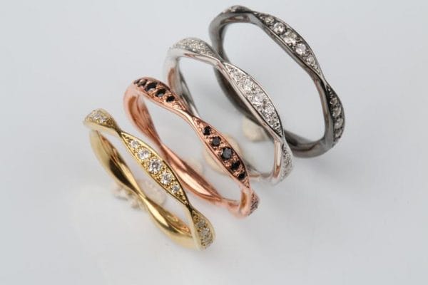 Diamond eternity band, Vintage band 1 Diamond vintage eternity band - Image 1