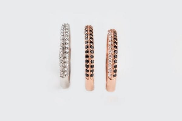 Two rows diamond gold ring - Image 10