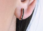 Unique diamond gold hoop earrings