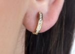 Unique diamond gold hoop earrings - Image 4