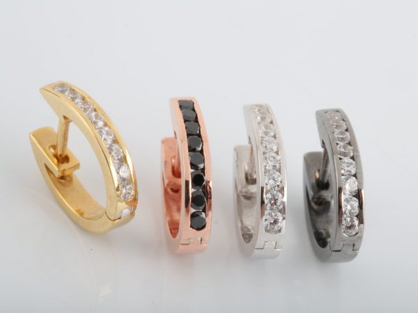 Diamond-hoops-earrings-black-diamonds-10 Unique diamond gold hoop earrings - Image 11