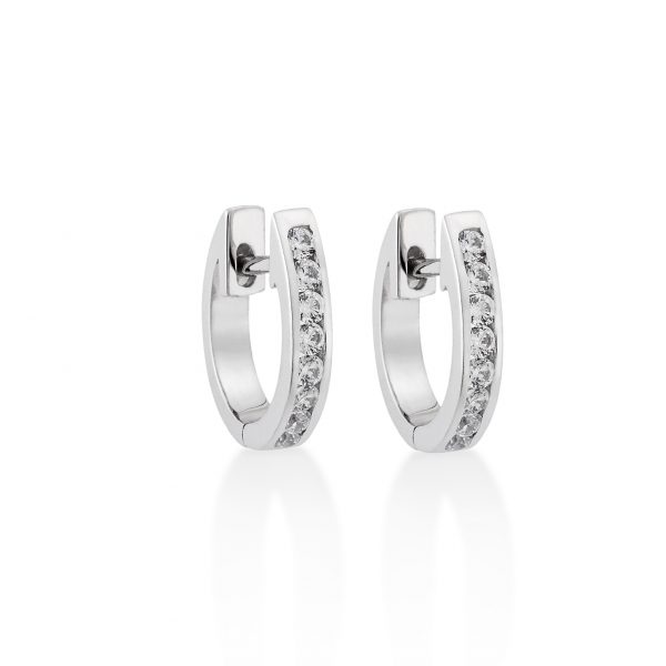 Diamond hoops earrings, black diamonds 7 Unique diamond gold hoop earrings - Image 8