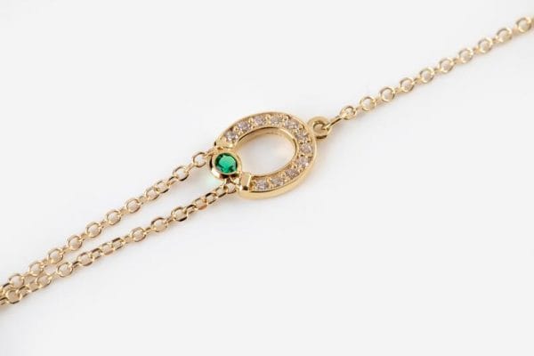 Diamond horseshoe bracelet 3 Diamond horseshoe chain bracelet - Image 4