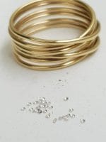 Twisted wire ring with diamonds, large - Image 8