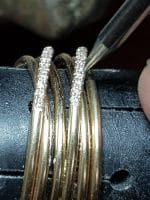 Twisted wire ring with diamonds, large - Image 9