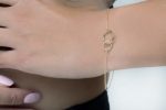 Double circles gold bracelet