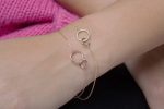 Double circles gold bracelet - Image 3