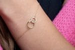 Double circles diamond bracelet