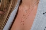 Floating circle gold necklace (large) - Image 3