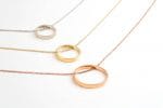 Floating circle gold necklace (small) - Image 4