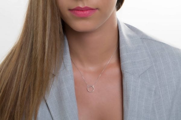 Floating circle gold necklace (small) - Image 1