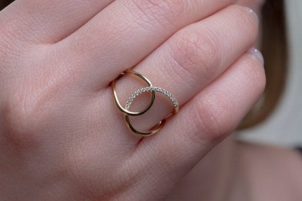 2 twisted wires gold ring - Image 3